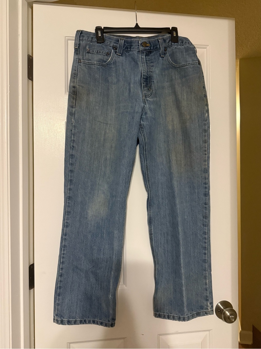Carhartt Holter Relaxed Fit Jeans 36x30 Light Wash Blue 101483 Workwear